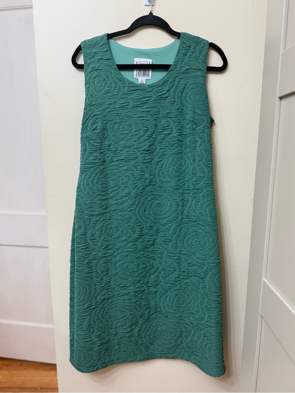 Vintage Very Villbracht L Artsy Quirky Eclectic Textured Floral Shift Designer